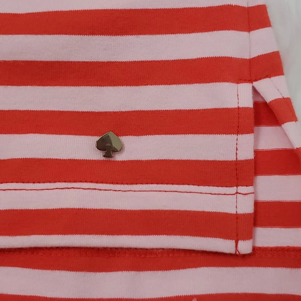 Kate Spade strips long sleeve top blouse size L